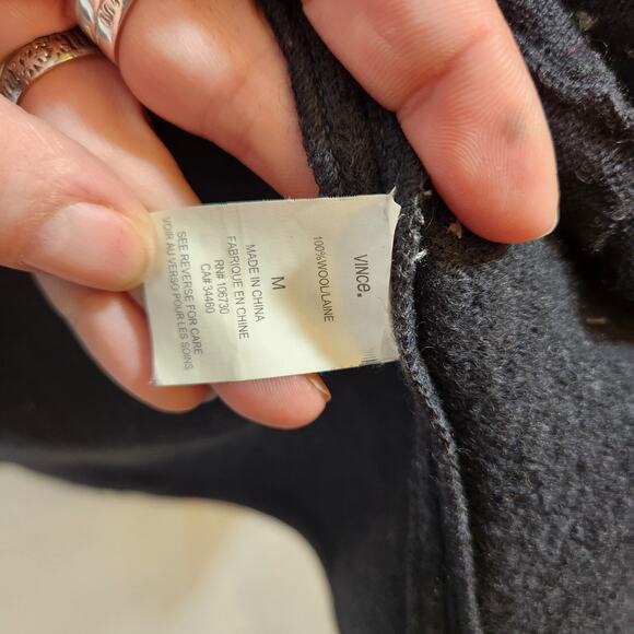 Vince 100% wool Charcoal blanket Coatigan Jacket - Picture 4 of 8